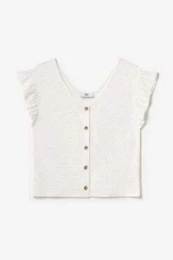 LE TEMPS DES CERISES Top Pedrina Ajouré Blanc -Le Temps Des Cerises 231 fpedrina00000mc 1001 imaged8