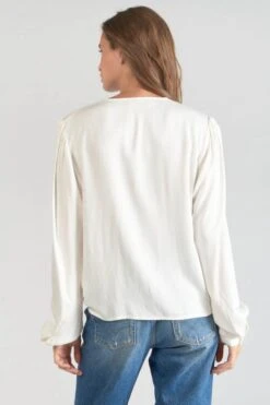 LE TEMPS DES CERISES Blouse Tala En Jacquard Crème -Le Temps Des Cerises 231 ftala00000000ml 1132 imaged4