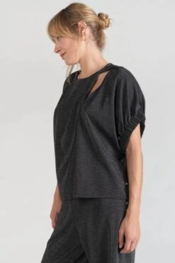 LE TEMPS DES CERISES Top Winslet Noir Irisé -Le Temps Des Cerises 231 fwinslet00000mc 0001 imaged5