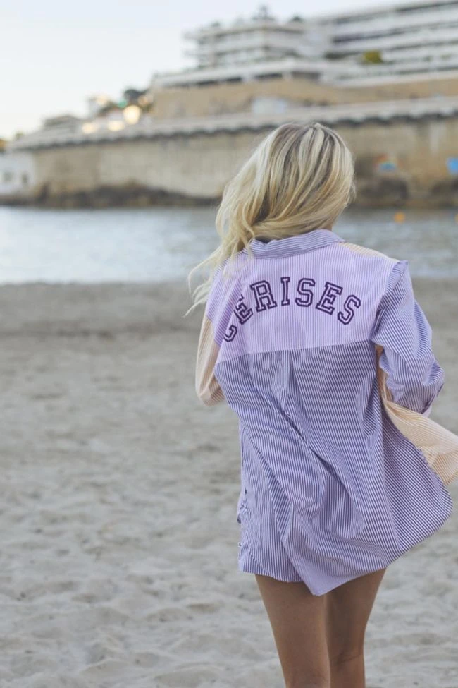 LE TEMPS DES CERISES Chemise Oversize Alizgi à Rayures Multicolores 3 LE TEMPS DES CERISES Chemise Oversize Alizgi à Rayures Multicolores