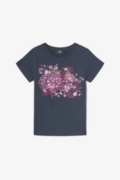 LE TEMPS DES CERISES T-shirt Gracygi Bleu Nuit Imprimé