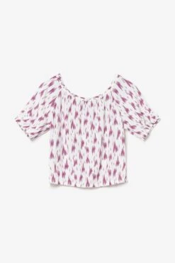 LE TEMPS DES CERISES Top Court Jilogi à Motif Violet -Le Temps Des Cerises 231 gjilogi000000mc 5100 imaged2