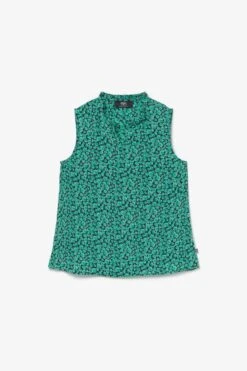 LE TEMPS DES CERISES Top Safiyagi à Motif Vert