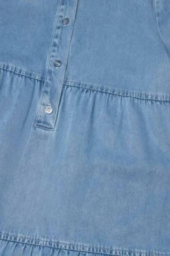 LE TEMPS DES CERISES Robe Sunogi En Tencel Bleu Denim -Le Temps Des Cerises 231 gsunogi000000mc 3001 imaged1