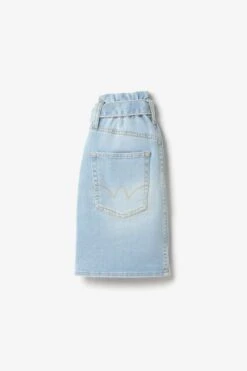LE TEMPS DES CERISES Jupe Vilar Taille Haute En Jeans Bleu Clair -Le Temps Des Cerises 231 gvilar00w3074 3001 imaged4