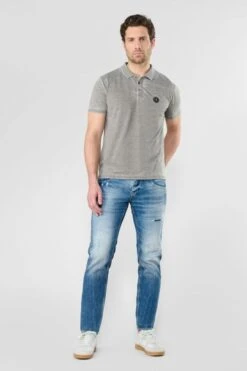 LE TEMPS DES CERISES Polo Brety Kaki Gris Chiné -Le Temps Des Cerises 231 hbrety0000000mc 9071 imaged4