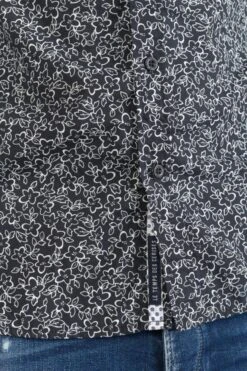 LE TEMPS DES CERISES Chemise Fibor à Motif Fleuri Noir Et Blanc -Le Temps Des Cerises 231 hfibor0000000ml 3223 imaged1