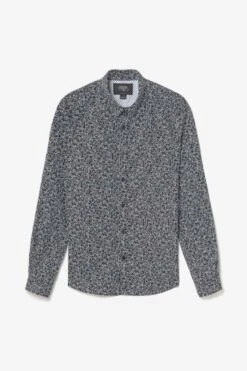 LE TEMPS DES CERISES Chemise Fibor à Motif Fleuri Noir Et Blanc -Le Temps Des Cerises 231 hfibor0000000ml 3223 imaged8