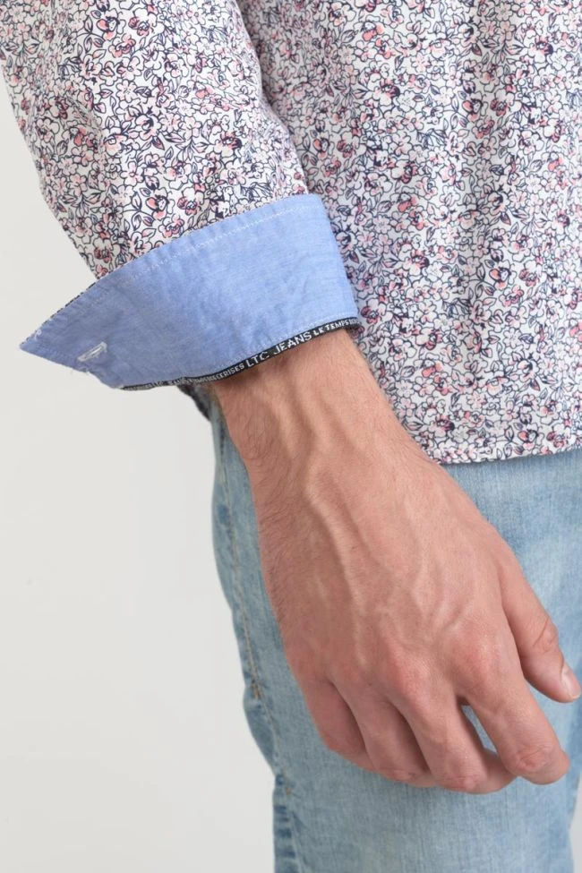 LE TEMPS DES CERISES Chemise Flam à Motif Fleuri Rose 6 LE TEMPS DES CERISES Chemise Flam à Motif Fleuri Rose – Image 4