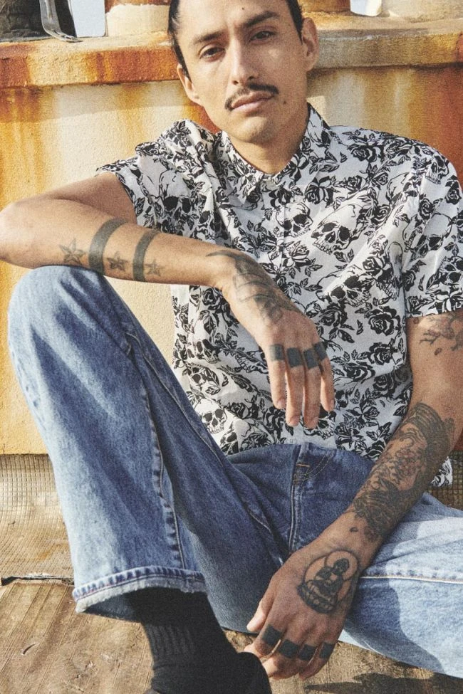 LE TEMPS DES CERISES Chemise Krift à Motif Crâne 3 LE TEMPS DES CERISES Chemise Krift à Motif Crâne