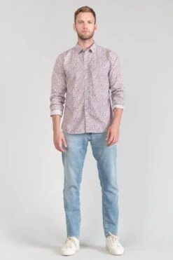 LE TEMPS DES CERISES Chemise Rodel à Motif Fleuri Rouge Et Bleu -Le Temps Des Cerises 231 hrodel0000000ml 1001 imaged4