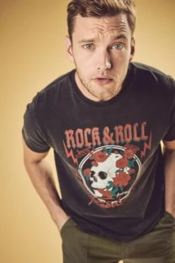 LE TEMPS DES CERISES T-shirt Stipe Gris Délavé Imprimé