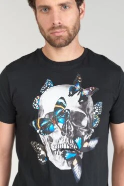 LE TEMPS DES CERISES T-shirt Usma Noir Imprimé -Le Temps Des Cerises 231 husma00000000mc 0001 imaged1