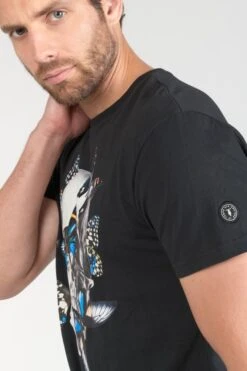 LE TEMPS DES CERISES T-shirt Usma Noir Imprimé -Le Temps Des Cerises 231 husma00000000mc 0001 imaged2