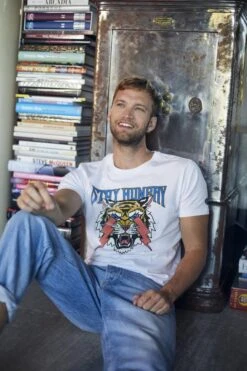 LE TEMPS DES CERISES T-shirt Yair Blanc Imprimé