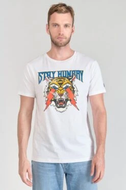 LE TEMPS DES CERISES T-shirt Yair Blanc Imprimé -Le Temps Des Cerises 231 hyair00000000mc 1001 imaged2