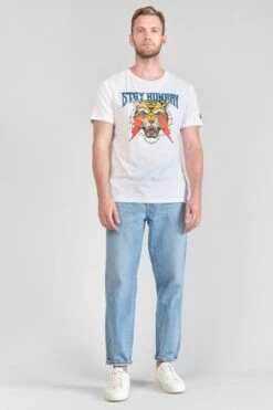 LE TEMPS DES CERISES T-shirt Yair Blanc Imprimé -Le Temps Des Cerises 231 hyair00000000mc 1001 imaged6