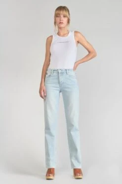 LE TEMPS DES CERISES Lux 400/19 Mom Taille Haute Jeans Bleu N°5