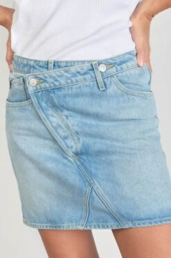 LE TEMPS DES CERISES Jupe Alofi En Jeans Bleu Clair -Le Temps Des Cerises 231 jfalofi0w5162 3001 imaged1