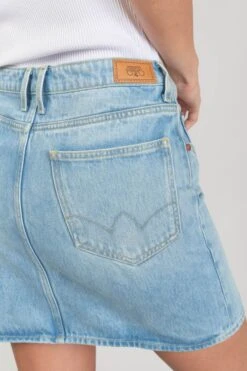 LE TEMPS DES CERISES Jupe Alofi En Jeans Bleu Clair -Le Temps Des Cerises 231 jfalofi0w5162 3001 imaged2