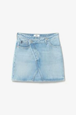 LE TEMPS DES CERISES Jupe Alofi En Jeans Bleu Clair -Le Temps Des Cerises 231 jfalofi0w5162 3001 imaged8