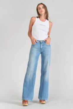 LE TEMPS DES CERISES Axis Pulp Flare Taille Haute Jeans Bleu N°4