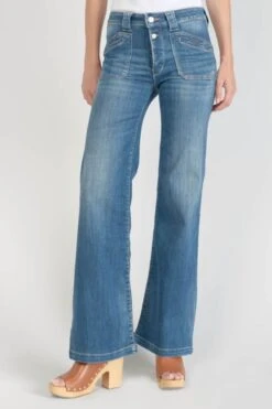 LE TEMPS DES CERISES Beni Pulp Flare Taille Haute Jeans Bleu N°2 -Le Temps Des Cerises 231 jfbeni00w1333 3001 imaged2