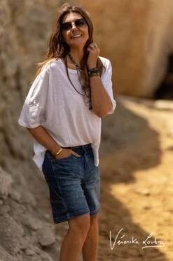 LE TEMPS DES CERISES Bermuda Charpentier En Jeans Bleu By Véronika Loubry -Le Temps Des Cerises 231 jfberchaw9118ve 3001 imaged4