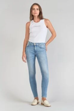 LE TEMPS DES CERISES Dari Pulp Slim Taille Haute 7/8ème Jeans Bleu N°4 -Le Temps Des Cerises 231 jfdari00w1337 3001 imaged2