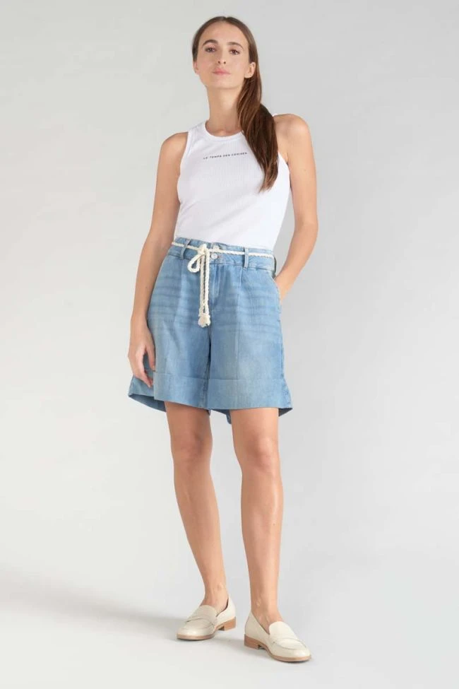 LE TEMPS DES CERISES Bermuda Hellia En Jeans Bleu Clair 3 LE TEMPS DES CERISES Bermuda Hellia En Jeans Bleu Clair
