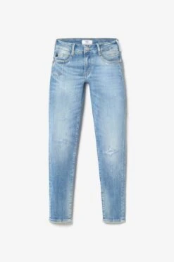 LE TEMPS DES CERISES Jako Pulp Slim 7/8ème Jeans Destroy Bleu N°4 -Le Temps Des Cerises 231 jfjako00w1435 3001 imaged8