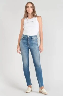 LE TEMPS DES CERISES Lump Pulp Slim Taille Haute 7/8ème Jeans Bleu N°3