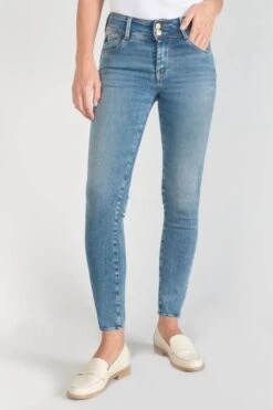 LE TEMPS DES CERISES Luri Ultra Pulp Slim Taille Haute 7/8ème Jeans Bleu N°4