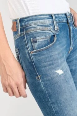LE TEMPS DES CERISES Pounche Power Skinny 7/8ème Jeans Destroy Bleu N°3 -Le Temps Des Cerises 231 jfpounchw5150 3001 imaged1