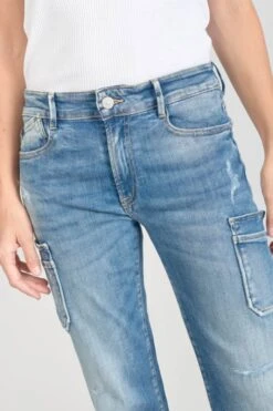 LE TEMPS DES CERISES Precieux Taille Haute 7/8ème Jeans Destroy Bleu N°3 -Le Temps Des Cerises 231 jfpreciew1441 3001 imaged1