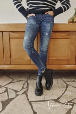 LE TEMPS DES CERISES Pulp Slim By Véronika Loubry Jeans Bleu N°2 -Le Temps Des Cerises 231 jfpulp00w9104ve 3001 imaged4