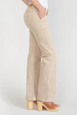 LE TEMPS DES CERISES Sormiou Flare Jeans Beige Sable -Le Temps Des Cerises 231 jfsormiouwpig 1191 imaged1