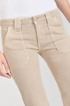 LE TEMPS DES CERISES Sormiou Flare Jeans Beige Sable -Le Temps Des Cerises 231 jfsormiouwpig 1191 imaged5