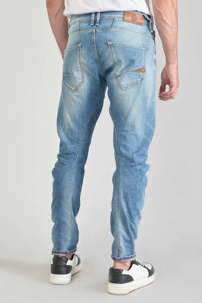 LE TEMPS DES CERISES Alost 900/03 Tapered Arqué Jeans Destroy Bleu N°4 4 LE TEMPS DES CERISES Alost 900/03 Tapered Arqué Jeans Destroy Bleu N°4 – Image 2