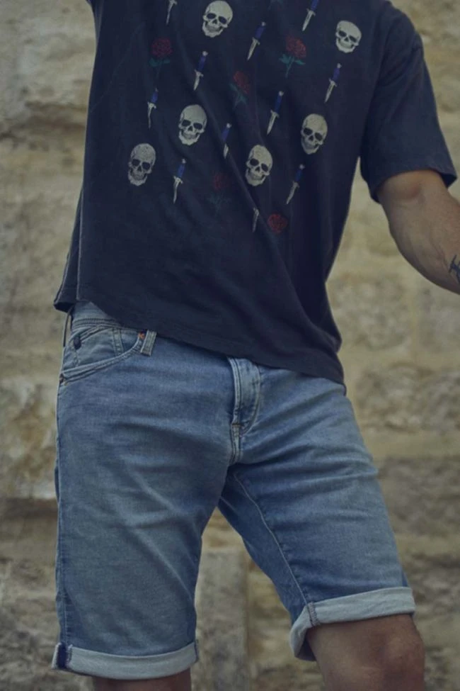 LE TEMPS DES CERISES Bermuda Jogg Oc Bleu Délavé 3 LE TEMPS DES CERISES Bermuda Jogg Oc Bleu Délavé