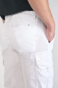 LE TEMPS DES CERISES Bermuda En Lin Rocca Blanc -Le Temps Des Cerises 231 phrocca00wpig 1001 imaged2