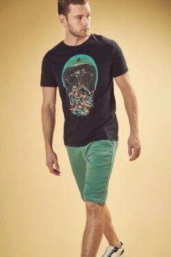 LE TEMPS DES CERISES Bermuda Chino Jogg Swoop Vert D'eau