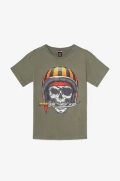 LE TEMPS DES CERISES T-shirt Giribo Kaki Imprimé