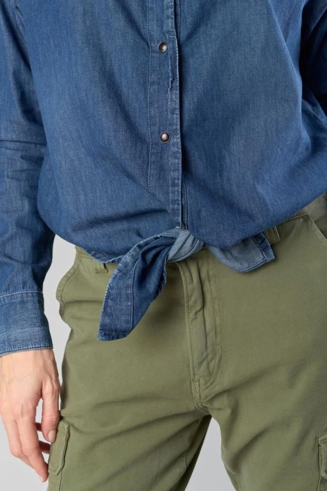 LE TEMPS DES CERISES Chemise Courte Felixa En Jeans Bleu 5 LE TEMPS DES CERISES Chemise Courte Felixa En Jeans Bleu – Image 4