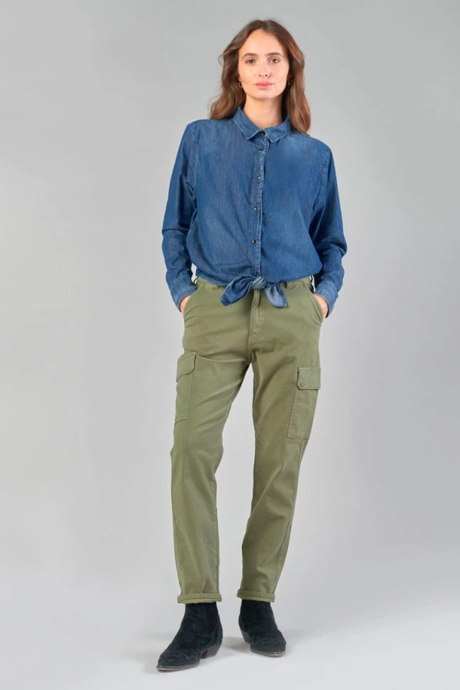 LE TEMPS DES CERISES Chemise Courte Felixa En Jeans Bleu 3 LE TEMPS DES CERISES Chemise Courte Felixa En Jeans Bleu – Image 2