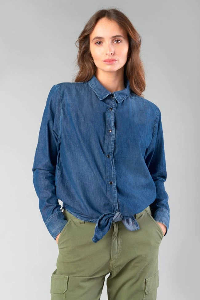 LE TEMPS DES CERISES Chemise Courte Felixa En Jeans Bleu 7 LE TEMPS DES CERISES Chemise Courte Felixa En Jeans Bleu – Image 6