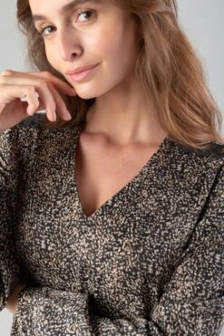 LE TEMPS DES CERISES Robe Huerta Noire à Motif -Le Temps Des Cerises 232 fhuerta000000ml 0001 imaged4