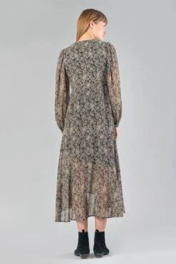 LE TEMPS DES CERISES Robe Longue Kip Noire à Motif Fleuri -Le Temps Des Cerises 232 fkip000000000ml 0001 imaged4