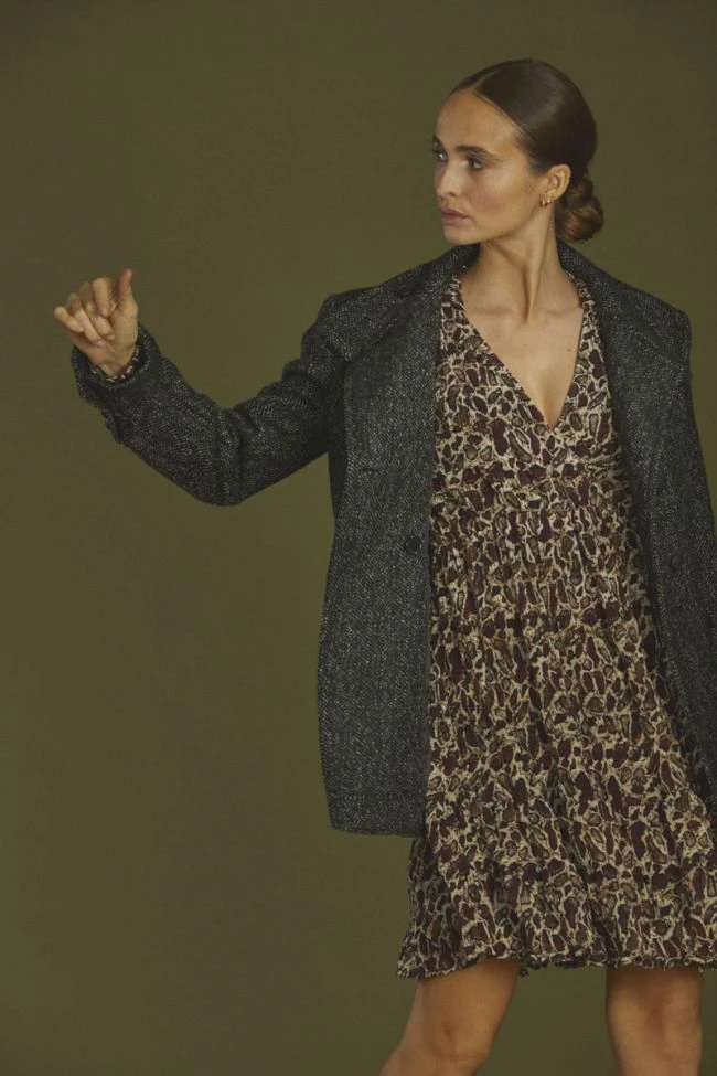 LE TEMPS DES CERISES Robe Mihabel à Motif Serpent 3 LE TEMPS DES CERISES Robe Mihabel à Motif Serpent