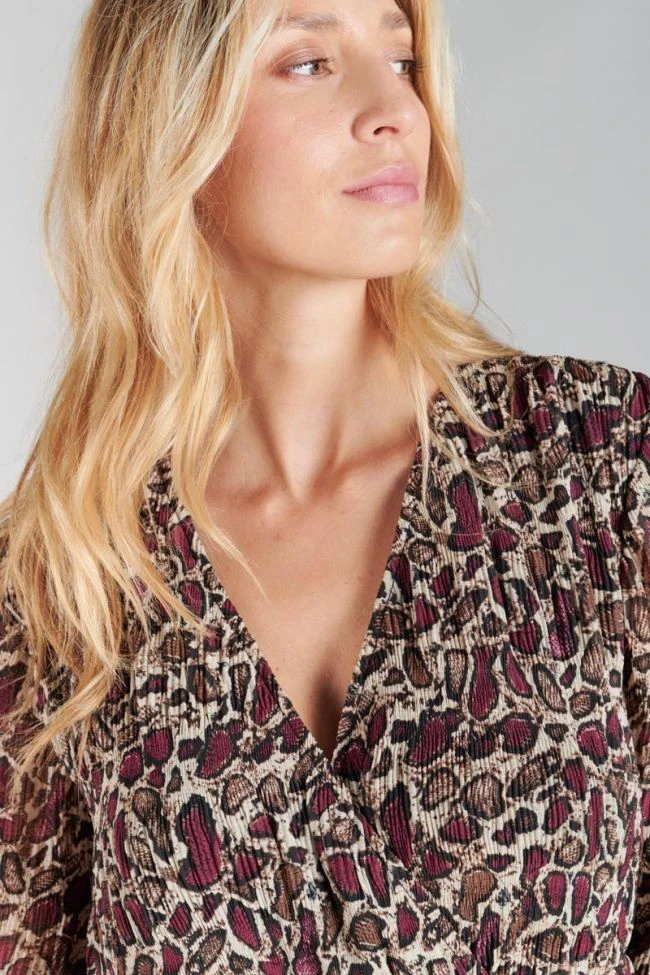 LE TEMPS DES CERISES Robe Mihabel à Motif Serpent 5 LE TEMPS DES CERISES Robe Mihabel à Motif Serpent – Image 3